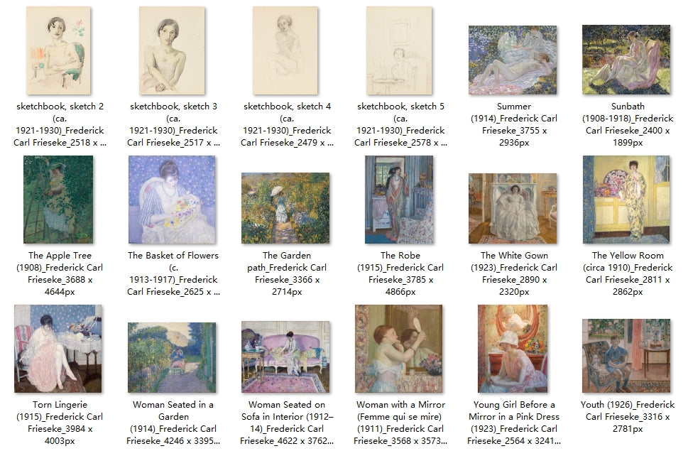 42 Painting Images by Frederick Carl Frieseke (American, 1874-1939)