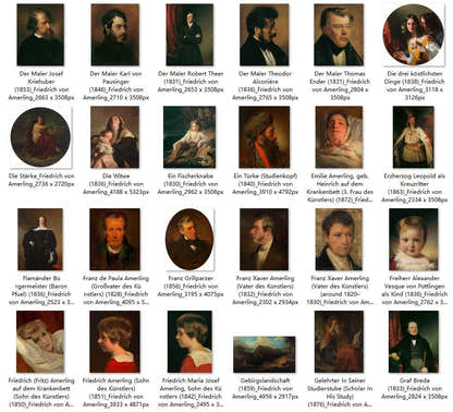 114 Painting Images by Friedrich von Amerling Austrian, 1803 - 1887 - Tibetan Buddhist thangka, detailed view