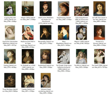 21 Painting Images by Gabriel von Max (Austrian, 1840 – 1915)