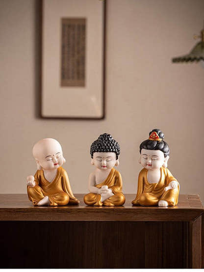 Shakyamuni,Avalokiteshvara,Ksitigarbha Buddha Statues - Tibetan Buddhist statue, view 12