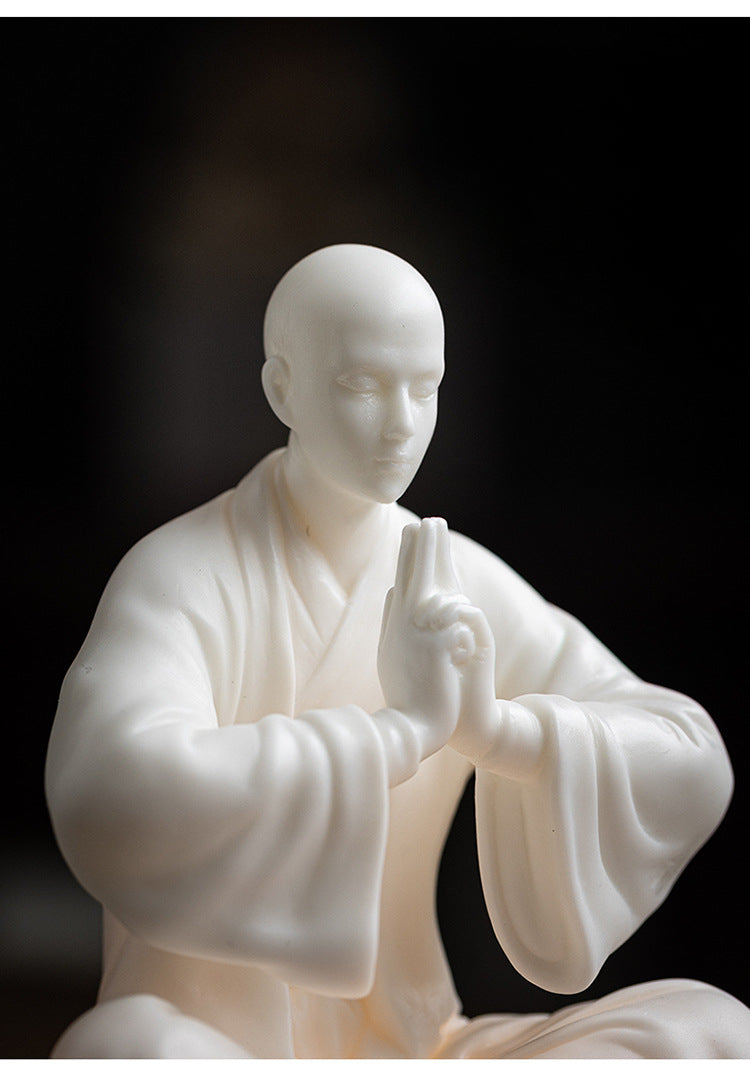 White Porcelain Meditation Buddha Statues