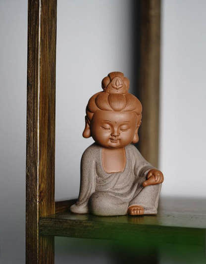 Purple Sand Shakyamuni,Avalokiteshvara,Ksitigarba Buddha Statues - Tibetan Buddhist statue, view 11