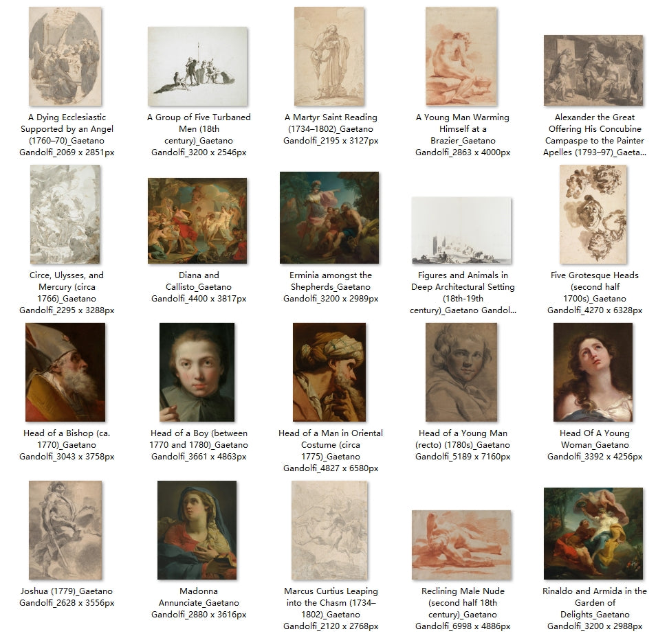 36 Painting Images by Gaetano Gandolfi (Italian, 1734-1802)