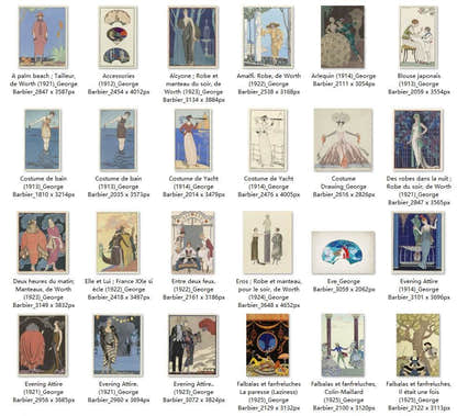 127 Painting Images by George Barbier French, 1882 - 1932 - Tibetan Buddhist thangka, front view