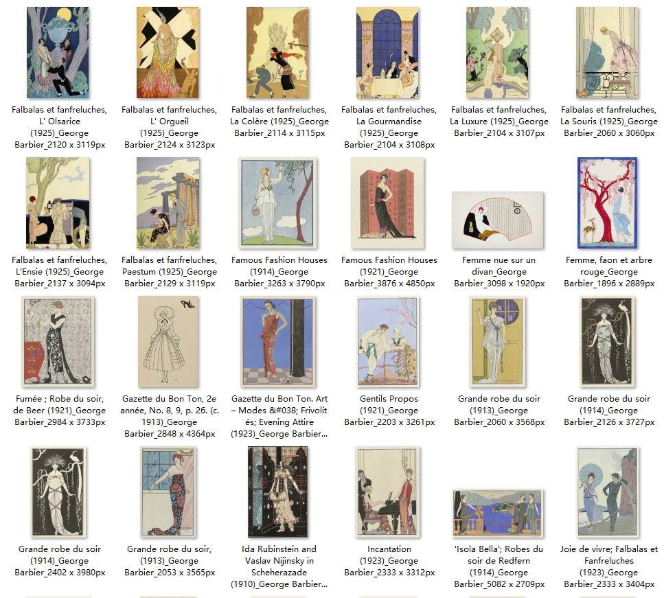 127 Painting Images by George Barbier French, 1882 - 1932 - Tibetan Buddhist thangka, detailed view
