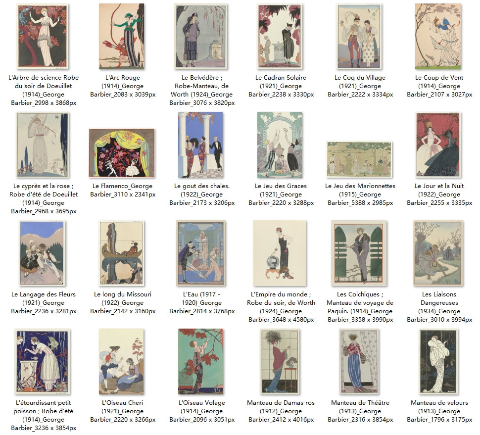 127 Painting Images by George Barbier (French, 1882 - 1932)