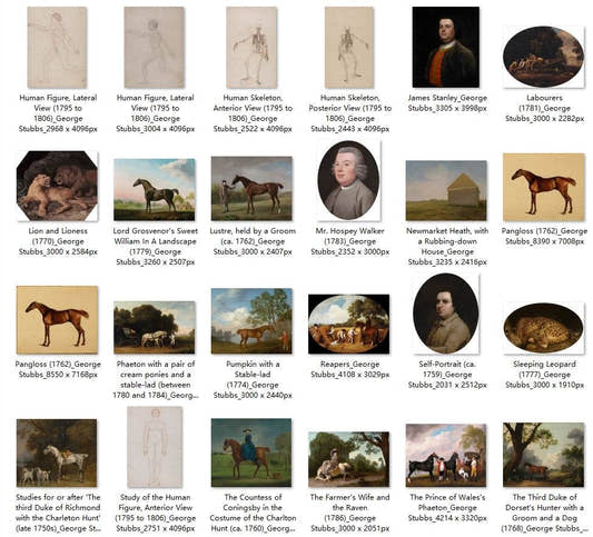 62 Painting Images by George Stubbs English, 1724-1806 - Tibetan Buddhist thangka, detailed view