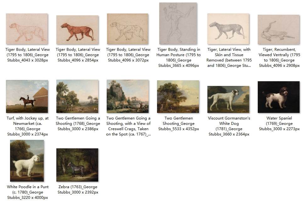 62 Painting Images by George Stubbs English, 1724-1806 - Tibetan Buddhist thangka, close-up detail