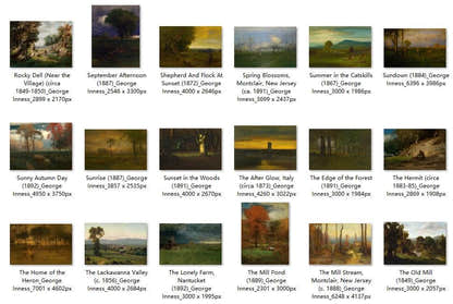 101 Painting Images by George Inness American, 1825-1894 - Tibetan Buddhist thangka, view 4
