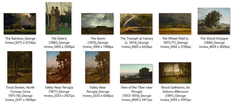 101 Painting Images by George Inness American, 1825-1894 - Tibetan Buddhist thangka, view 5