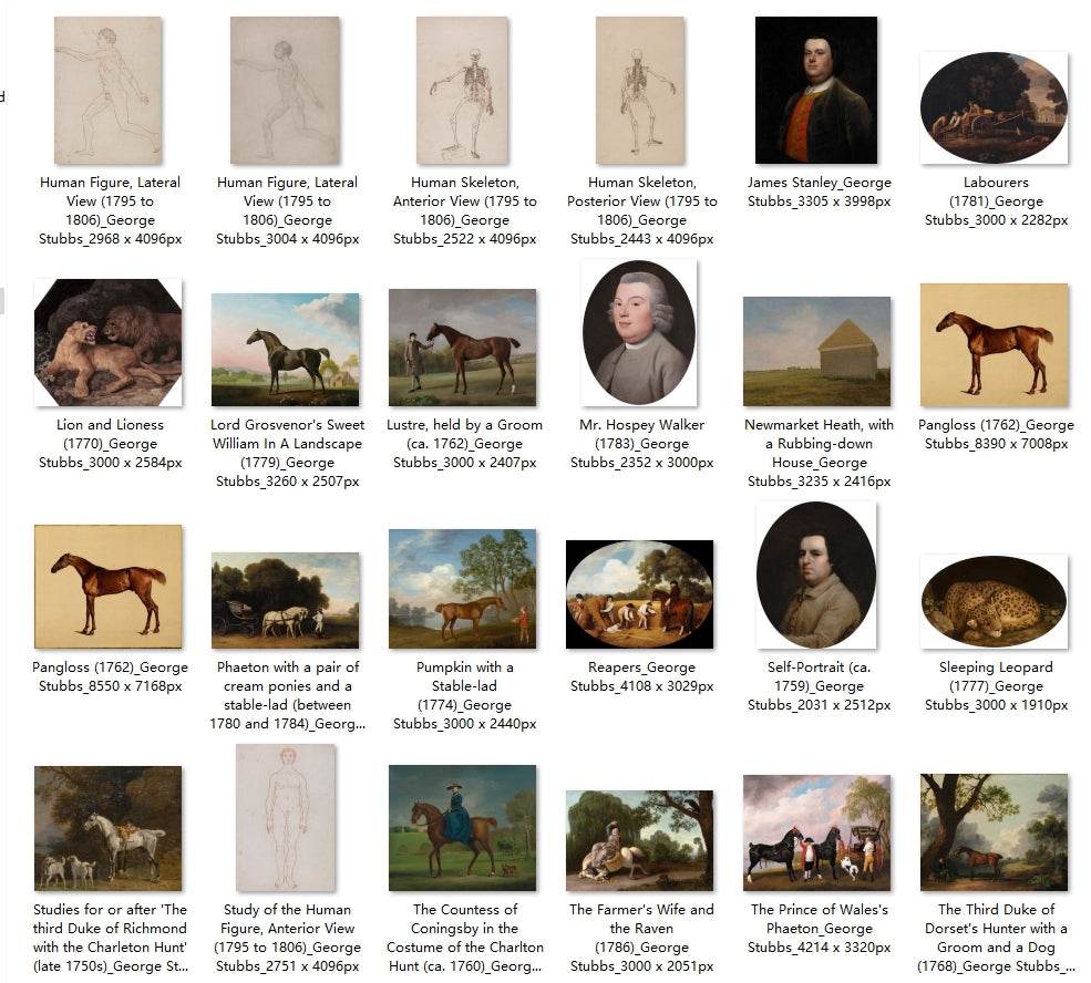 62 Painting Images by George Stubbs English, 1724-1806 - Tibetan Buddhist thangka, detailed view