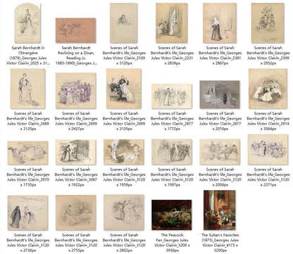 47 Painting Images by Georges Jules Victor Clairin French, 1843 – 1919 - Tibetan Buddhist thangka, detailed view