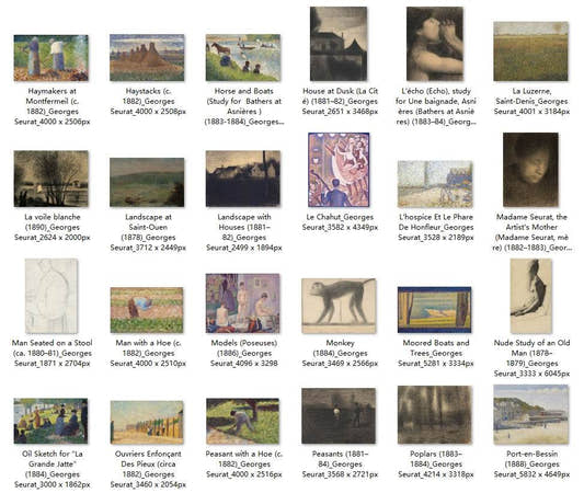 85 Painting Images by Georges Seurat French, 1859-1891 - Tibetan Buddhist thangka, detailed view