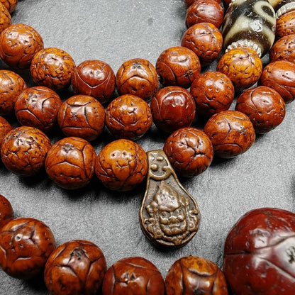 9mm 108 Kirin Eyes Bodhi Seed Prayer Beads