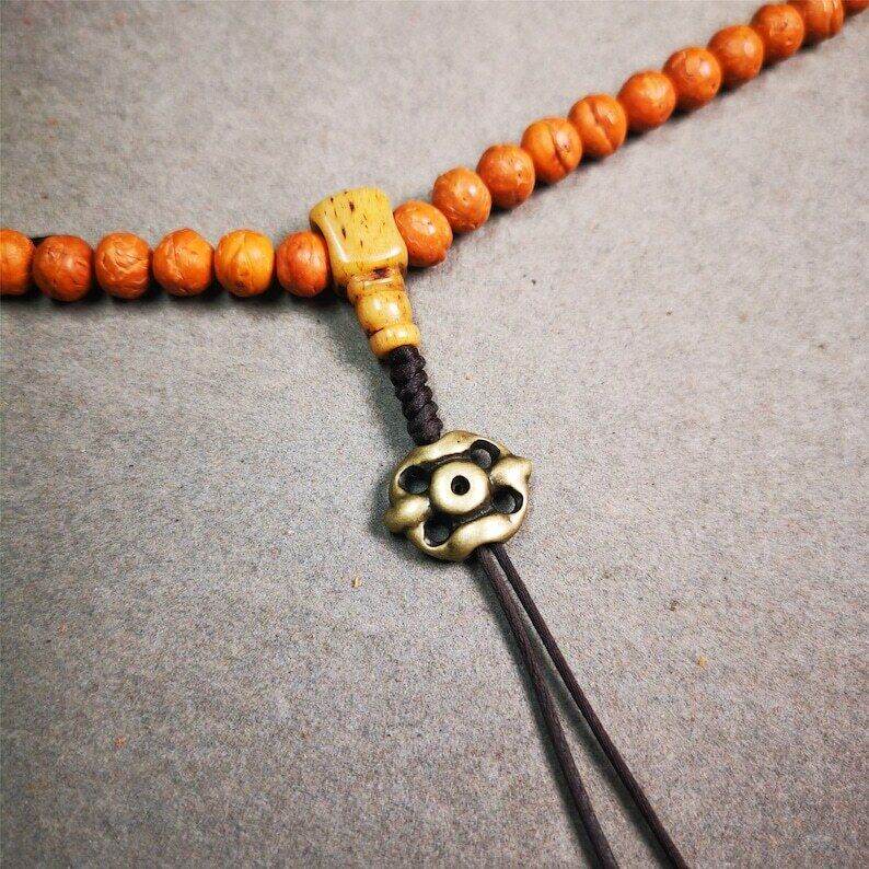 Tibetan Amulet,Vajra Pendant for Mala - Tibetan Buddhist mala beads, view 5