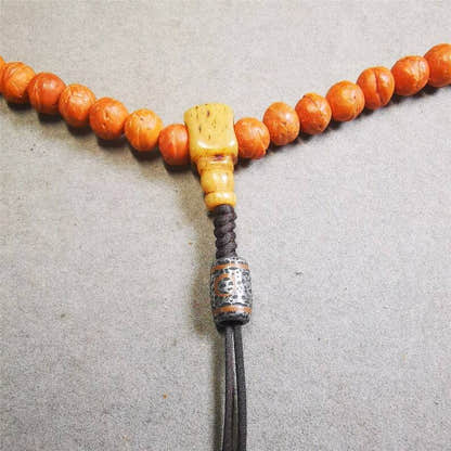 Cold Iron 3 Eyes Dzi Marker Beads 0.47" - Tibetan dzi bead, view 6