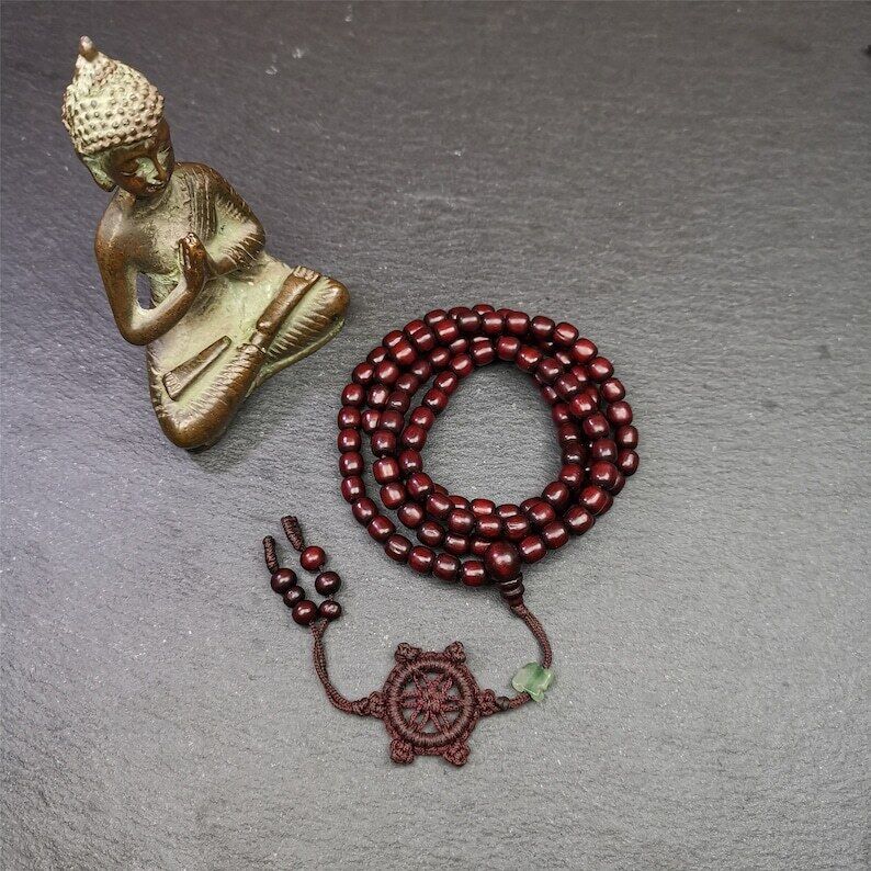 Rosewood Beads Mala,Prayer Beads Necklace