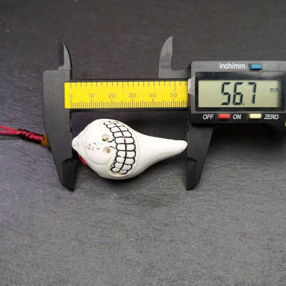 White Conch Shankha 2.2" - Tibetan Buddhist art, view 9