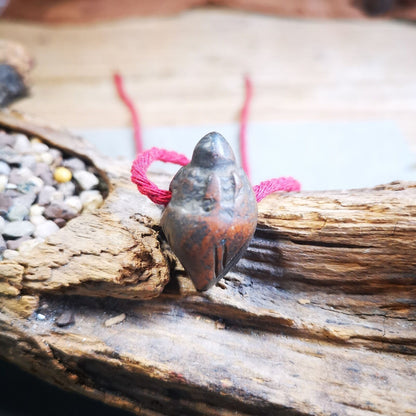 Old Tibetan Niang La Tsa Tsa Statue Amulet, Small Stupa,Pagoda Pendant