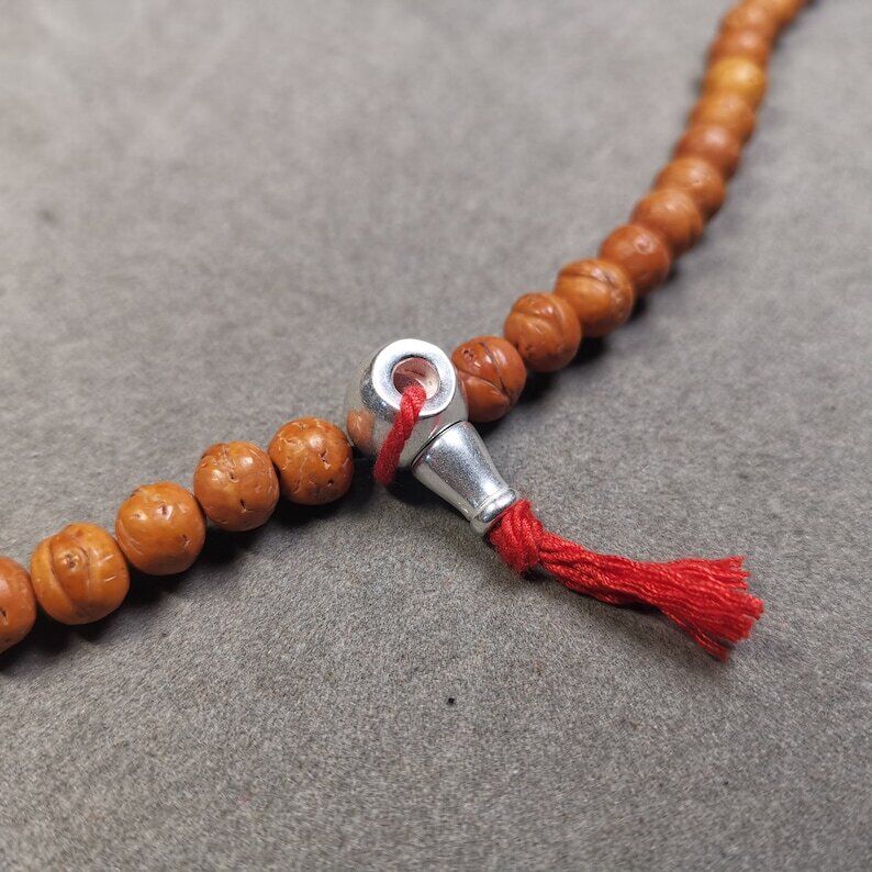 Gandhanra Handmade Mala Accessories,Guru Bead, T-drilled 3-Hole Bead for Prayer Bead,0.8"