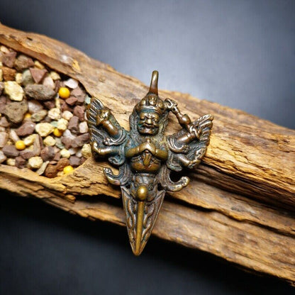 Thokcha Amulet Pendant,Mahakala Phurba, Buddhist Protector Deity