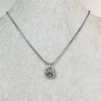 Tibetan Lucky Charm, Unique Buddhism Flame,Silver Pendant Amulet - Tibetan Buddhist amulet, view 6