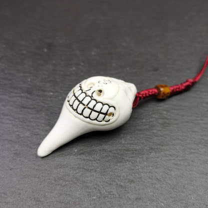 White Conch Shankha 2.2" - Tibetan Buddhist art, view 6