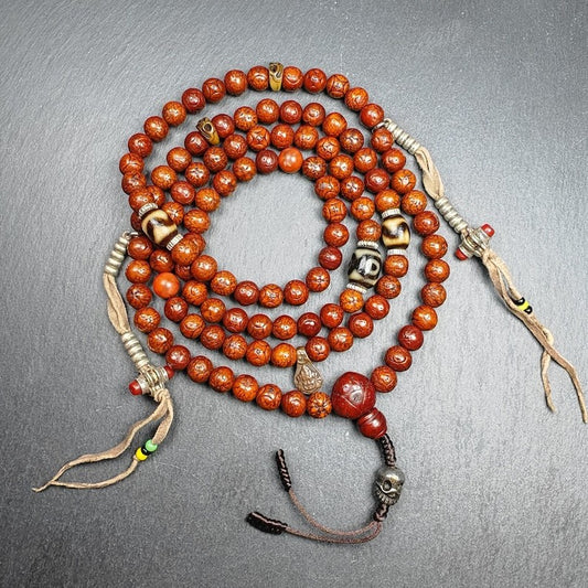 9mm 108 Kirin Eyes Bodhi Seed Prayer Beads