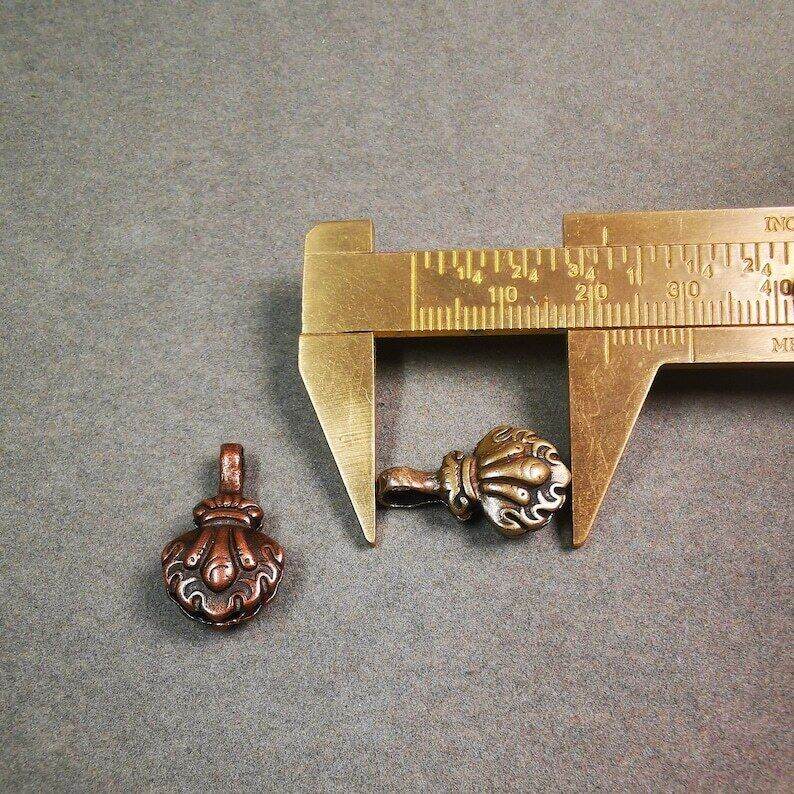 Mala Counter Clip,Mani Jewel Bum Counter Clip for Prayer Beads - Tibetan Buddhist mala beads, size reference