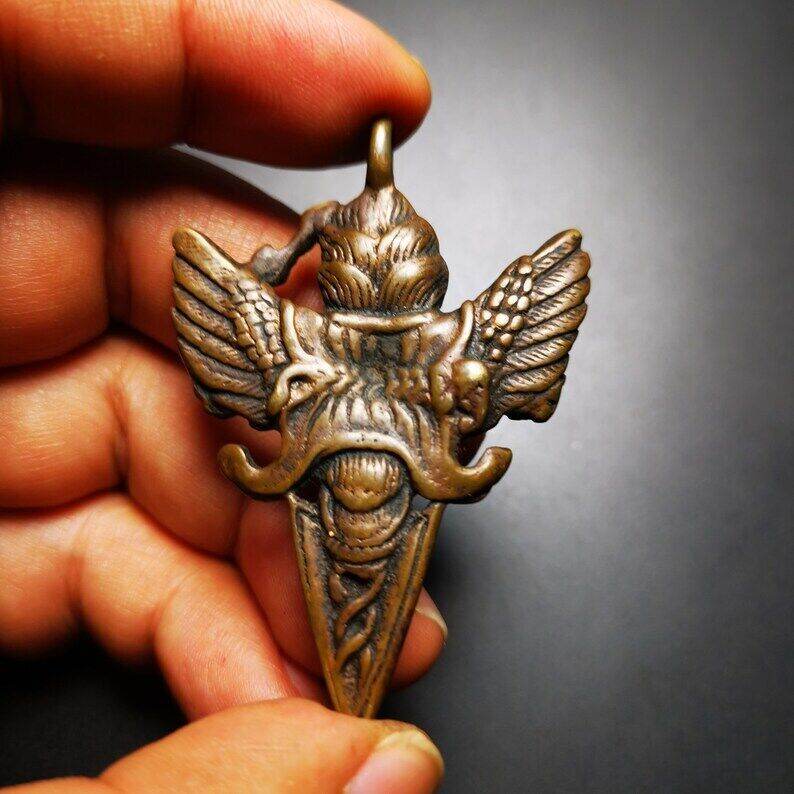 Amulet Pendant,Mahakala Phurba - Tibetan Buddhist amulet, view 7