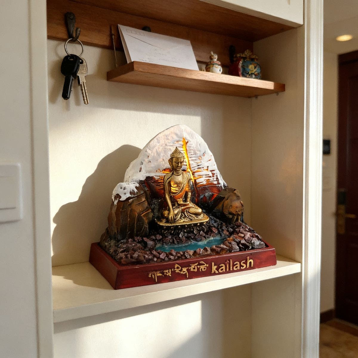 Mount Kailash Miniature Tibetan Home Decor & Spiritual Souvenir - Tibetan Buddhist art, view 7