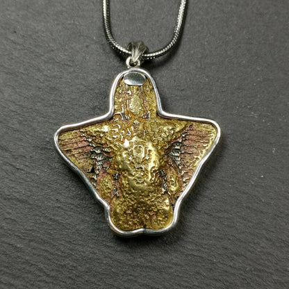 Amulet,Garuda,Golden-winged Bird Pendant,1.6 inches