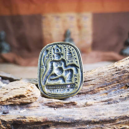 Old Style Lotus Hand Avalokiteshvara Tsa Tsa Mold - Tibetan tsa tsa mold, front view