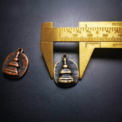 Mala Amulet,Stupa Pendant - Tibetan Buddhist mala beads, view 4