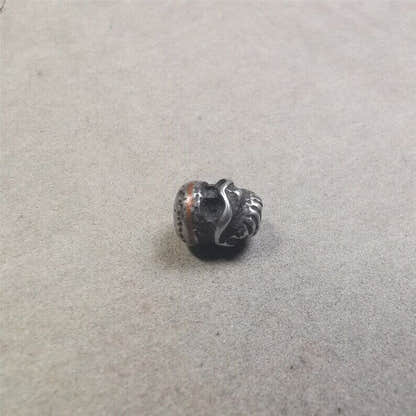 Mala Spacer Bead,Skull Citipati Marker Bead 0.43" - Tibetan Buddhist mala beads, view 6