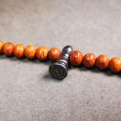 Amulet,Stupa Stamp Pendant for Mala,Bag Hanging,Prayer Bead,1.0" - Tibetan Buddhist mala beads, view 6