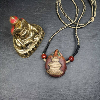 Stupa Tsa Tsa Amulet, Scorpion Guru of Padmasambhava, Scorpion Terma Pendant