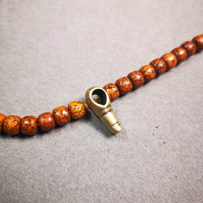 Mala Guru Bead, T-drilled 3-Hole Connector Bead for Prayer Bead,0.8" - Tibetan Buddhist mala beads, view 6