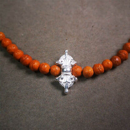 Amulet,Vajra Pendant for Mala,Bag Hanging,1.18" - Tibetan Buddhist mala beads, detailed view