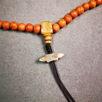 Amulet,Vajra Pendant for Mala,Bag Hanging,Prayer Bead - Tibetan Buddhist mala beads, detailed view