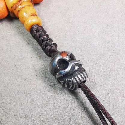 Amulet,Skull Citipati Pendant,Spacer for Mala,Bag Hanging,Prayer Bead - Tibetan Buddhist mala beads, view 6