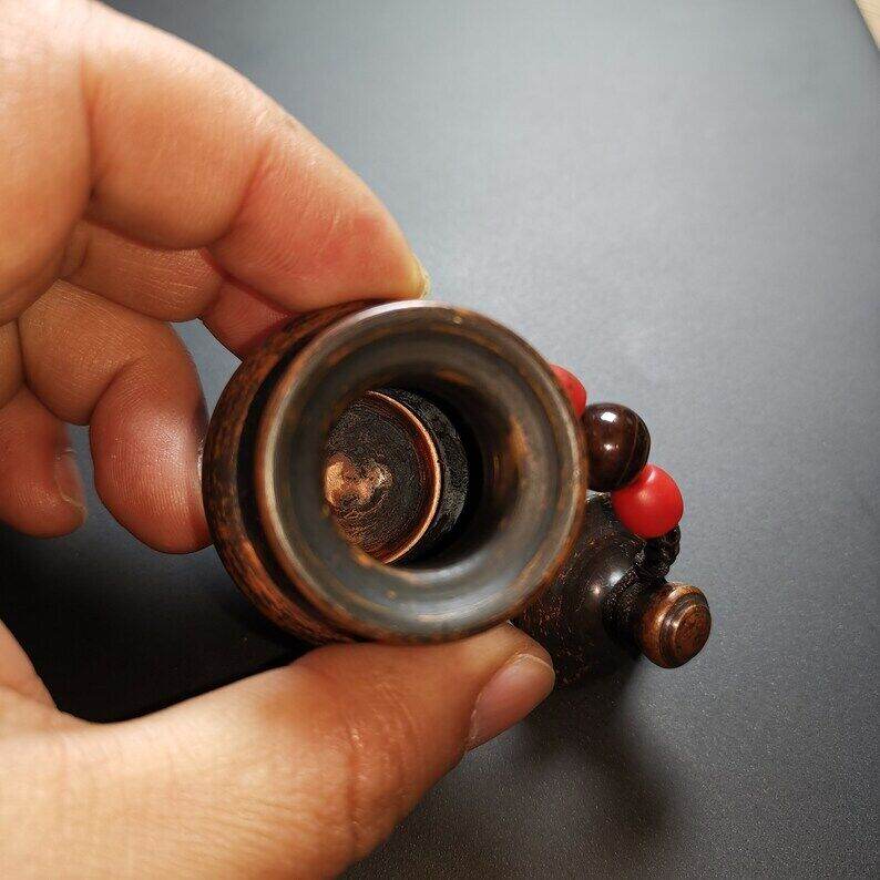Tibetan Mini Copper Jar with Lid - Tibetan Buddhist art, view 6