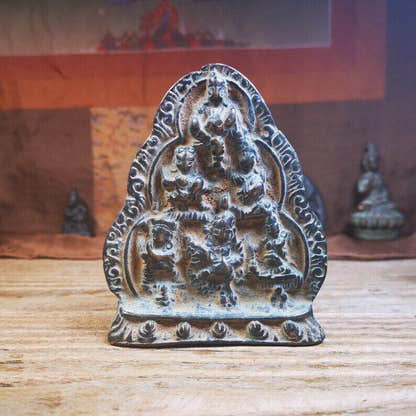 Tibetan Statue 6 Buddhas of Wealth,5 Jambhala and Vasudhara - Tibetan Buddhist statue, view 4