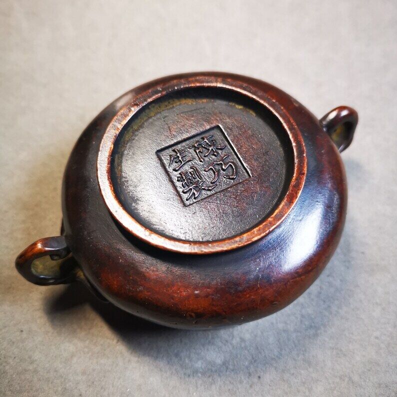 Censer,Amphora Incense Burner 1.5" - Tibetan Buddhist art, size reference