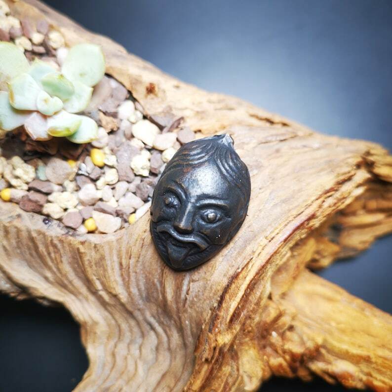 Buddhist Amulet,Shri Devi Amulet,Drashi Lhamo Pendant - Tibetan Buddhist amulet, front view