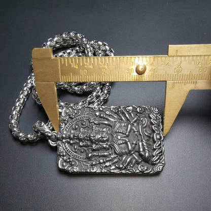 Buddhist Amulet,Chenrezig,Padmapani,Avalokitesvara - Tibetan Buddhist amulet, size reference