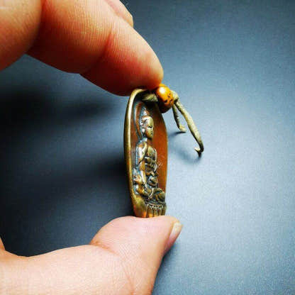 Buddhist Protective Pendant,Shakyamuni Gautama Amulet - Tibetan Buddhist amulet, view 9