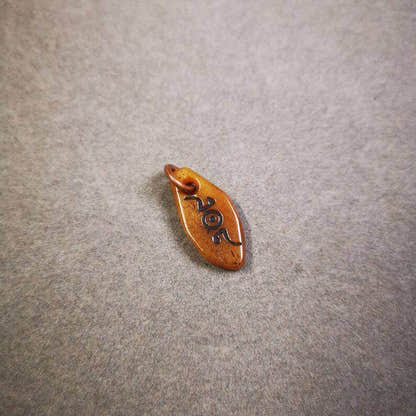 Yak Bone Carved Mani Jewel Prayer Bead Pendant - Tibetan Buddhist art, view 5