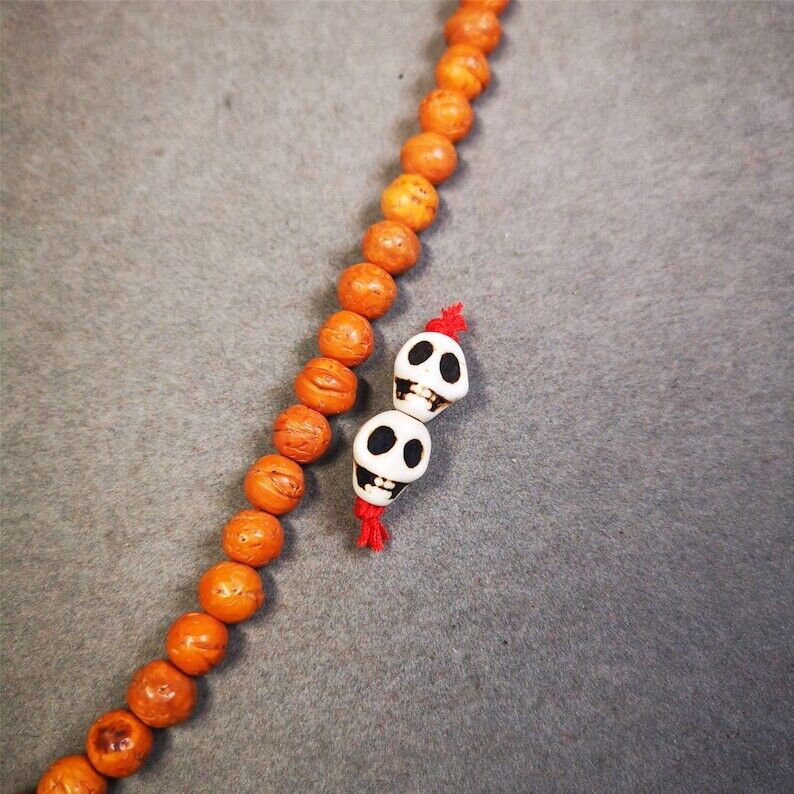 Mala Spacer Beads,Citipati Skull Marker Beads 0.4"×0.47"