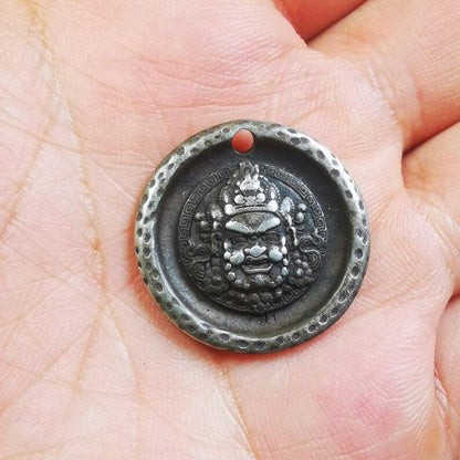 Mala Pendant,Mahakala Amulet for Prayer Beads,Necklace,Bag Hanging,1.0"